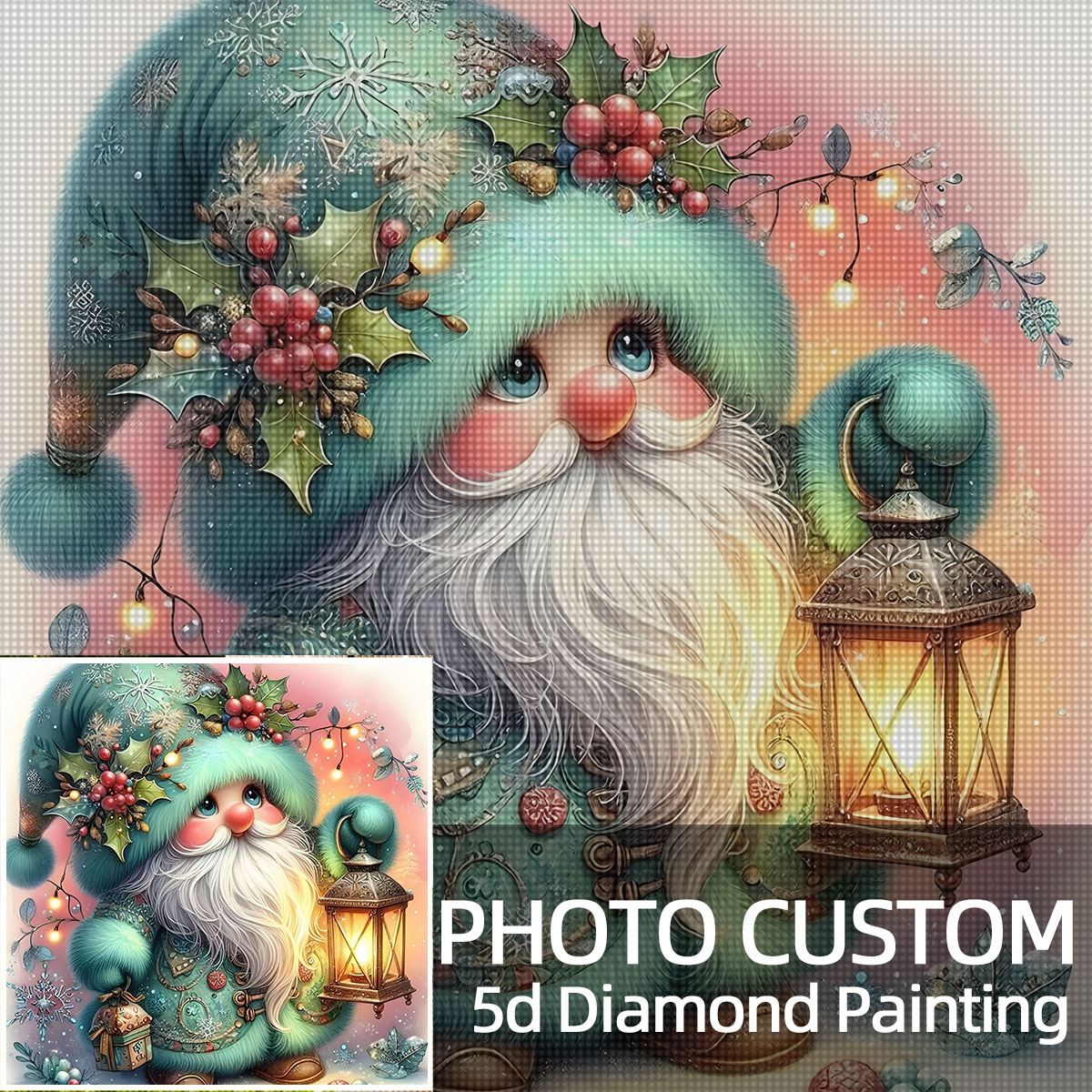 5D Diamond Painting Kit Full Drill - 맞춤형 사진을 활용한 성인용 다이아몬드 페인팅