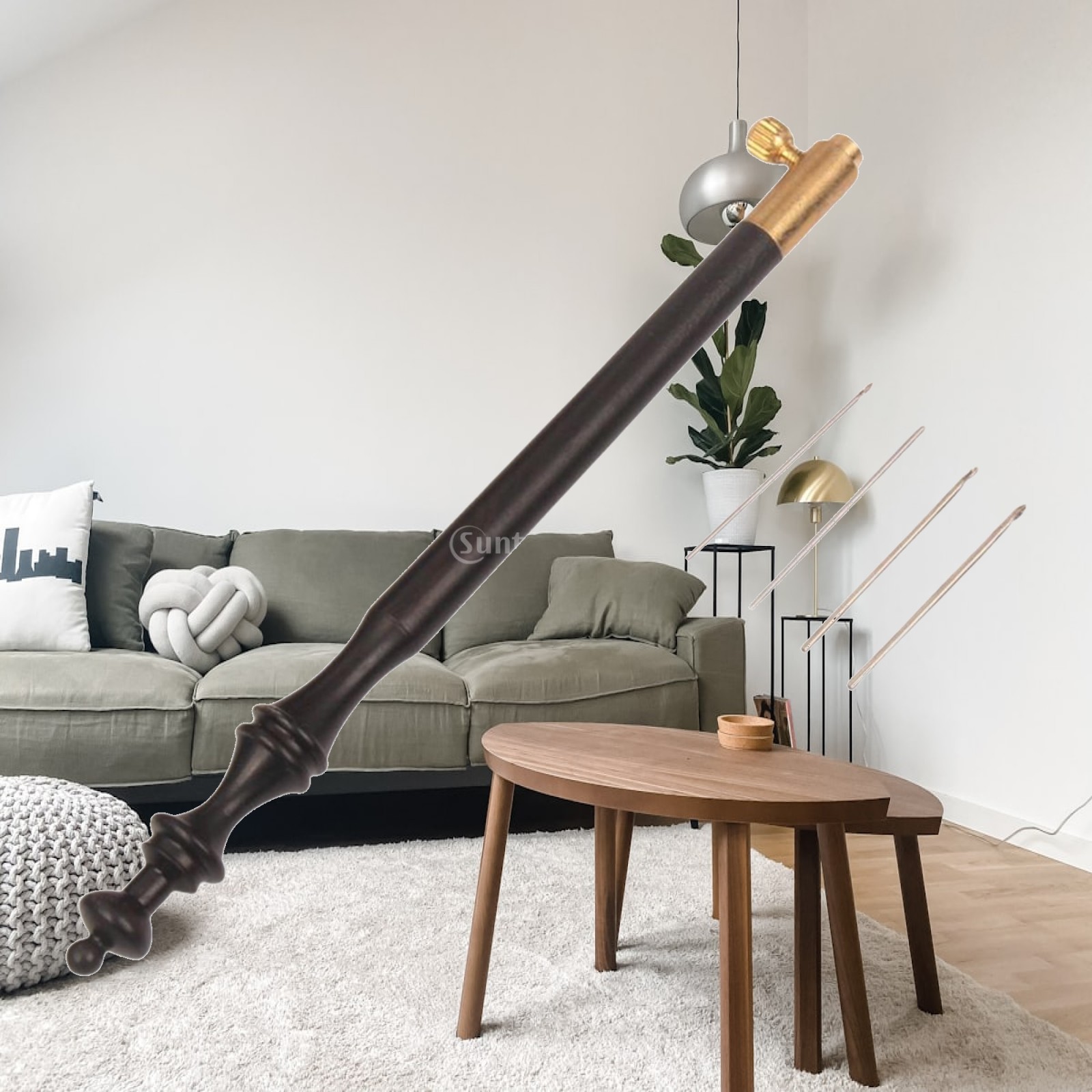 Wooden Crochet Hooks Ergonomic Handle - 코바늘 자수 바늘 도구 세트, 인체공학적