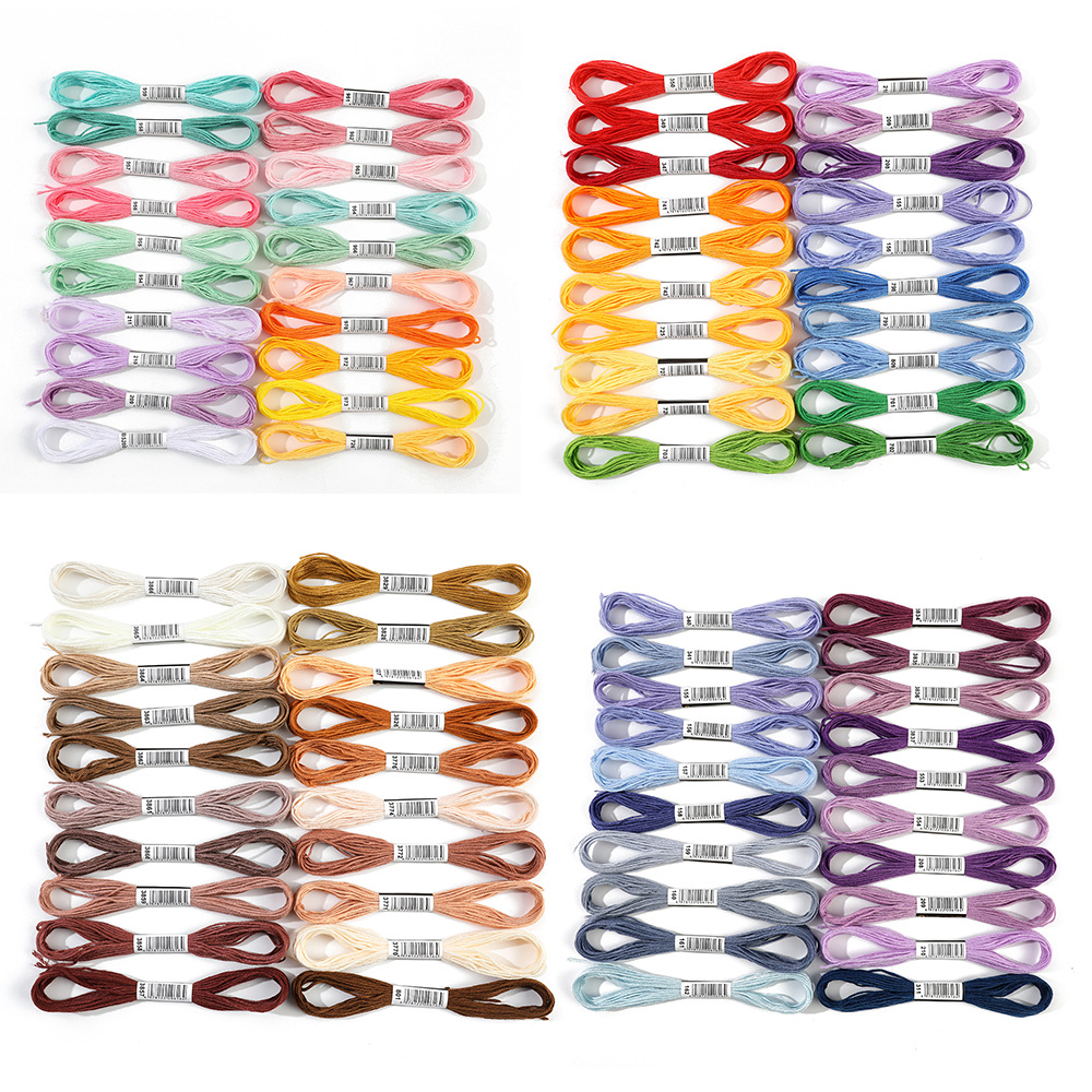 20 색/세트 자수 치실 스레드 세트 크로스 스티치 스 - Cotton Embroidery Thread Skeins 리뷰 및 가격