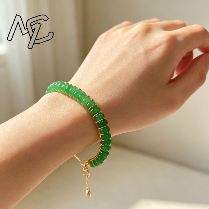 천연 건조된 푸른색 옥 구슬로 만든 계산기 모양 팔찌, - Beading 리뷰 및 가격