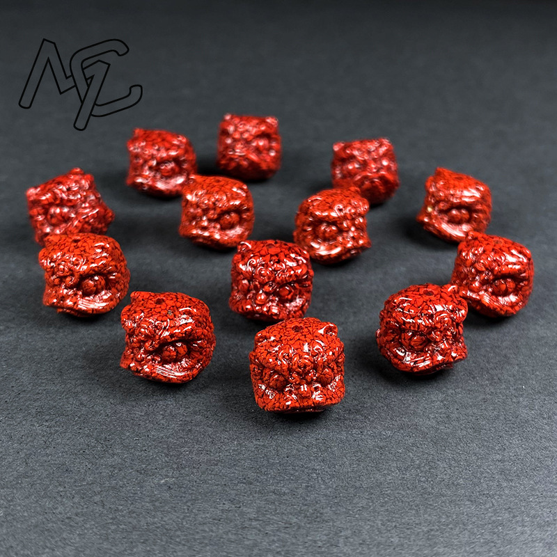 10pc 천연 시나버 크리스탈 사자 댄스 비즈 DIY  - Beading 리뷰 및 가격