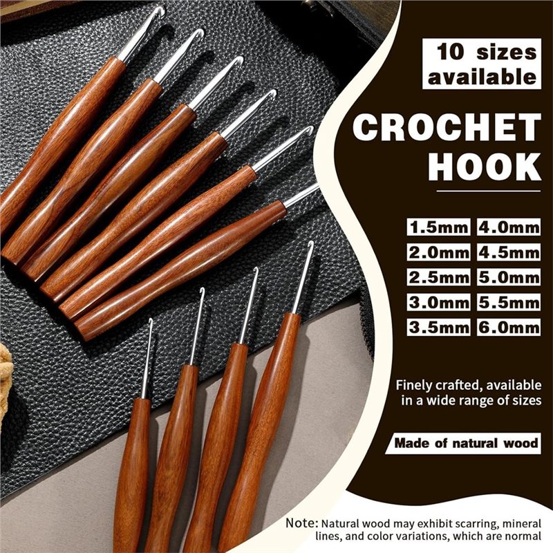 AS94-5 크로셰 바늘 세트, 5가지 크기의 알루미늄 - Wooden Crochet Hooks Ergonomic Handle 리뷰 및 가격